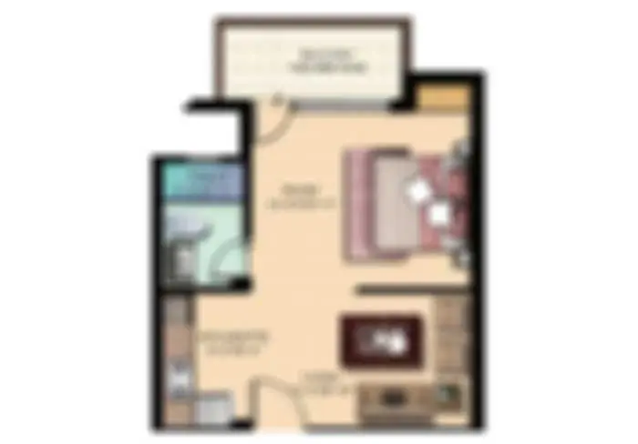 Runwal 25Hr Life 1 BHK 441 471 Sqft Floor Plan Manpada Thane West